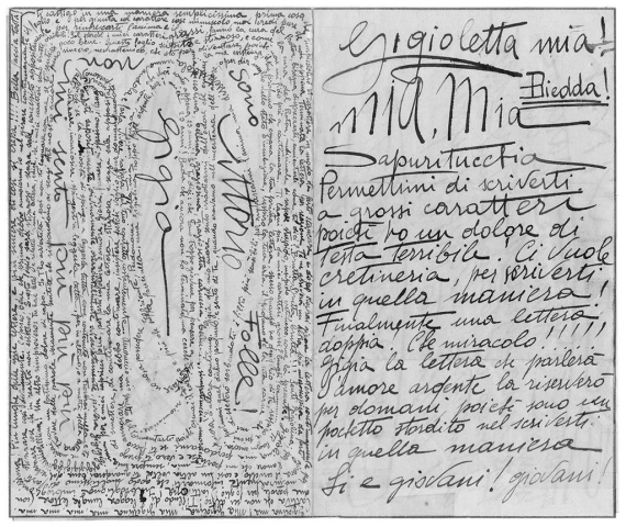 Gigioletta mia! Biedda!, pag.1, penna su carta, 1924, collezione privata