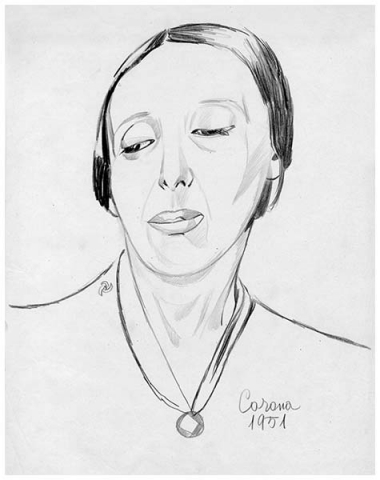 Gigia, matita su carta, 1951, collezione privata