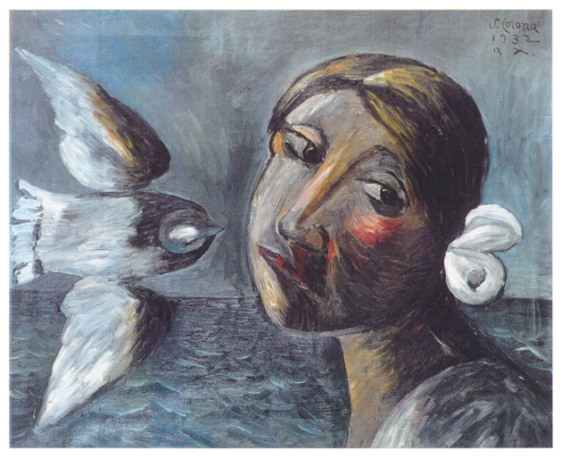 La pace cerca gli occhi d Europa, olio su tela, cm 65x80, 1932, collezione privata