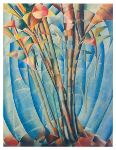 Palme e vegetazione, olio su tela, 255x205, versione anni 50, collezione privata