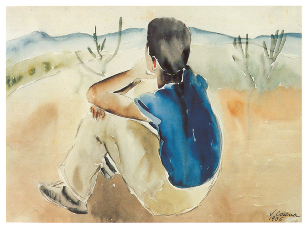 Ragazzo, acquerello, 1936, collezione privata